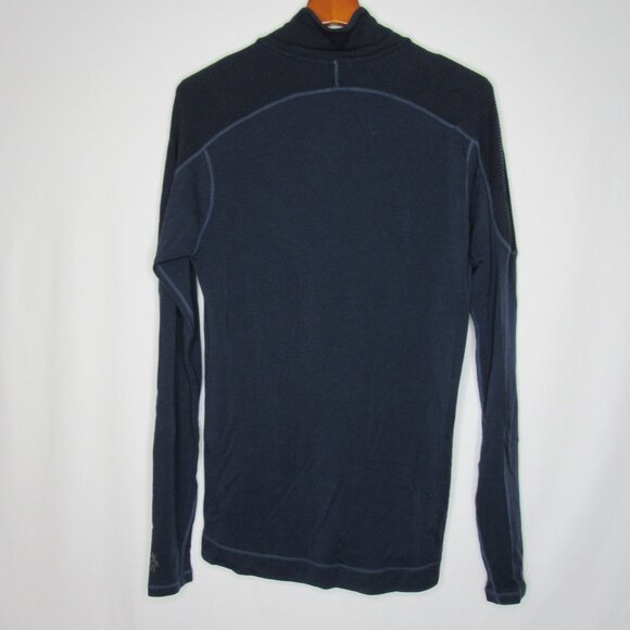 Smartwool Blue 1/2 Zip Merino Wool Baselayer Thermal Men's L Large - Picture 7 of 8